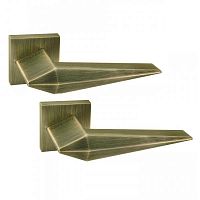 Ручки на розеті ORO/ORO Matrix (15E) МАВ матова антична бронза